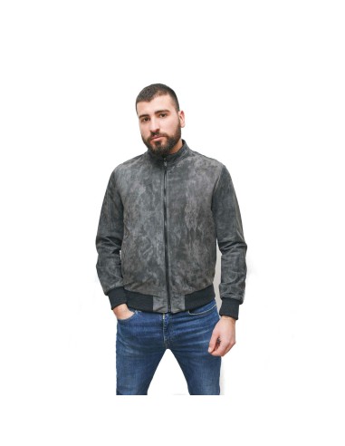 SUEGREY BOMBER ART SUEDE